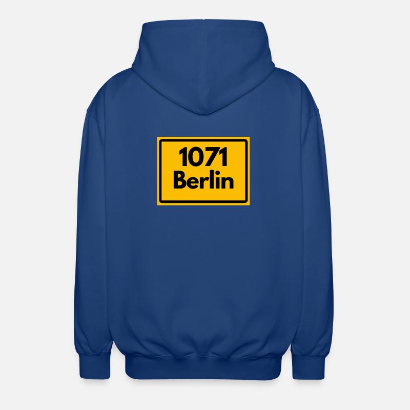 OLD POSTCODE 1071 BERLIN BERLIN OSTALGIE - Unisex Hooded Jacket - royal blue