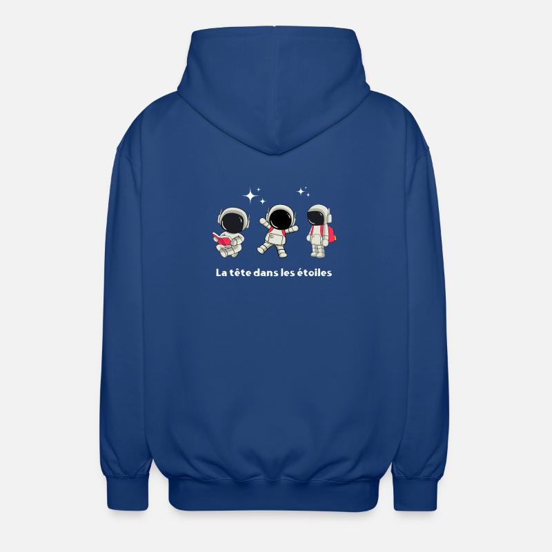 La tête dans les étoiles - Veste à capuche unisexe - bleu royal