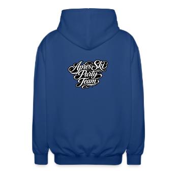 Apres Ski Party Team - Unisex Kapuzenjacke - Royalblau - Hinten - AI Model Male 185 light (185cm)