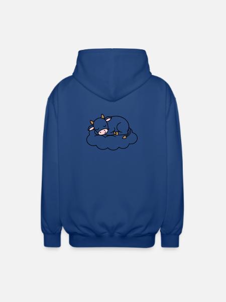 Sleeping Cow Cloud Dream Baby - Unisex Hooded Jacket - royal blue
