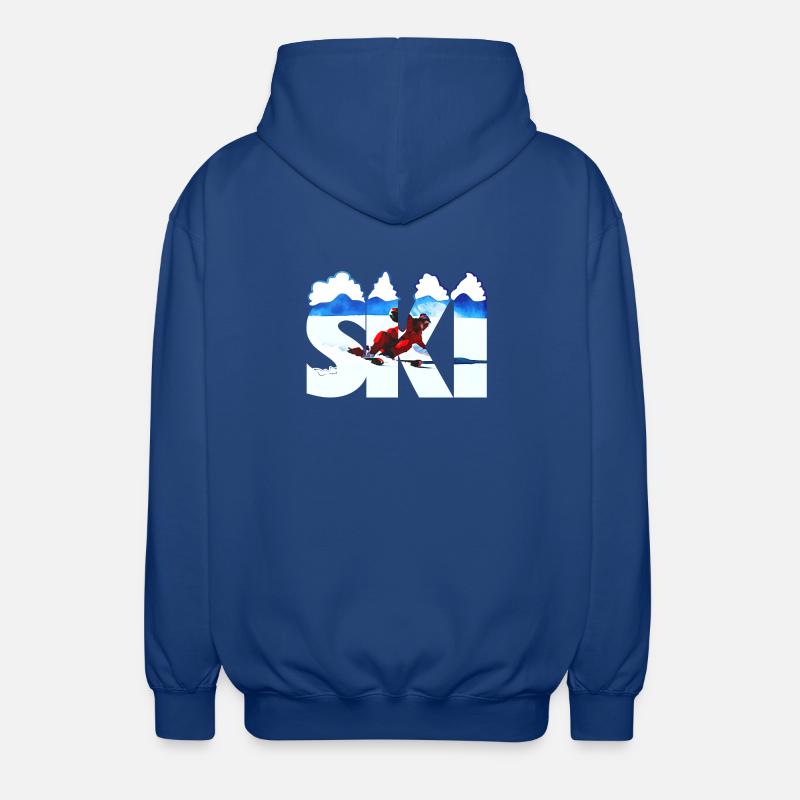 SKI - Veste à capuche unisexe - bleu royal