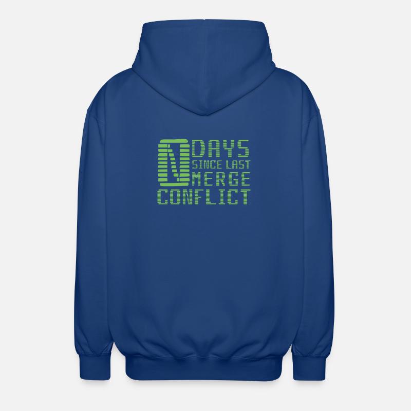 Merge Conflict Software Developer Entwickler Geek - Unisex Kapuzenjacke - Royalblau