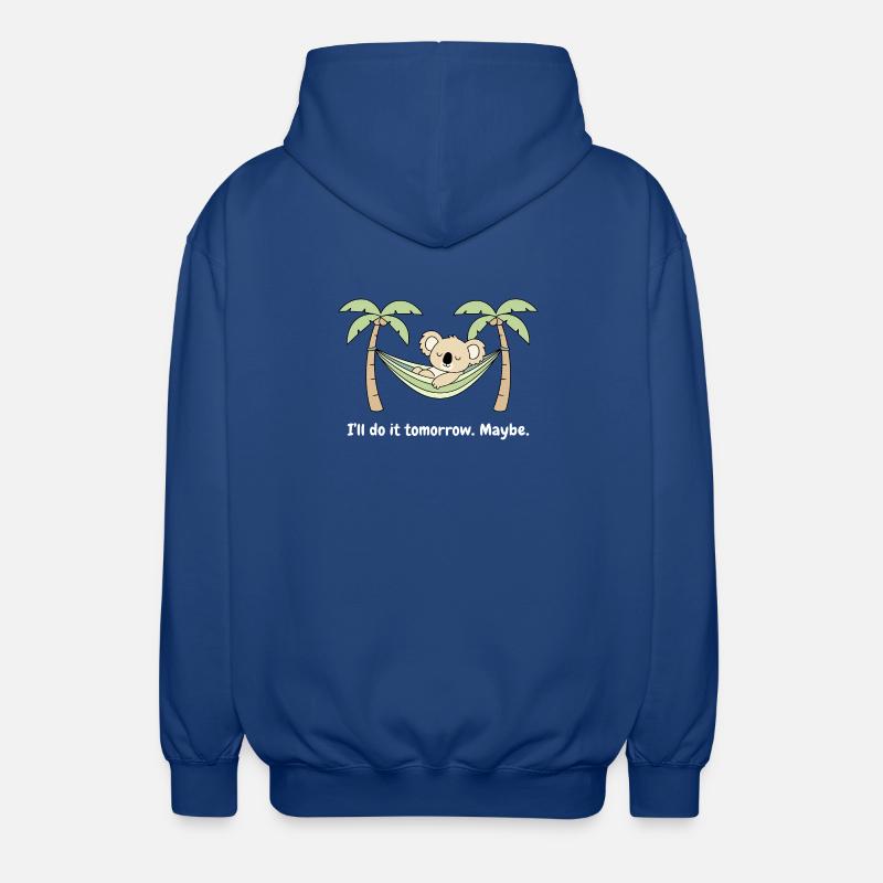 Koala dans les palmiers du hamac - Veste à capuche unisexe - bleu royal
