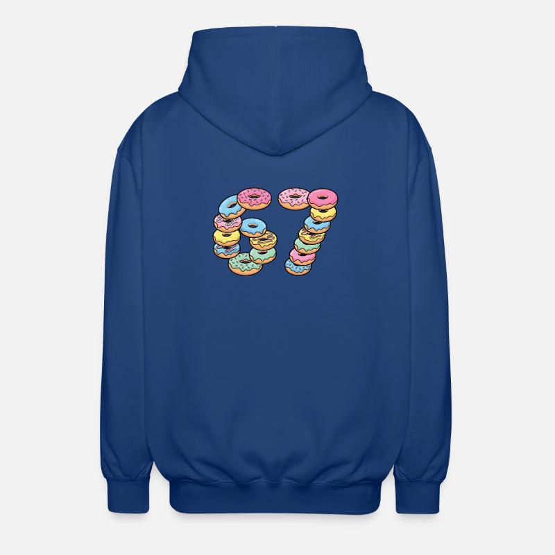 Motif Pastel Donut Stack 67 - Veste à capuche unisexe - bleu royal