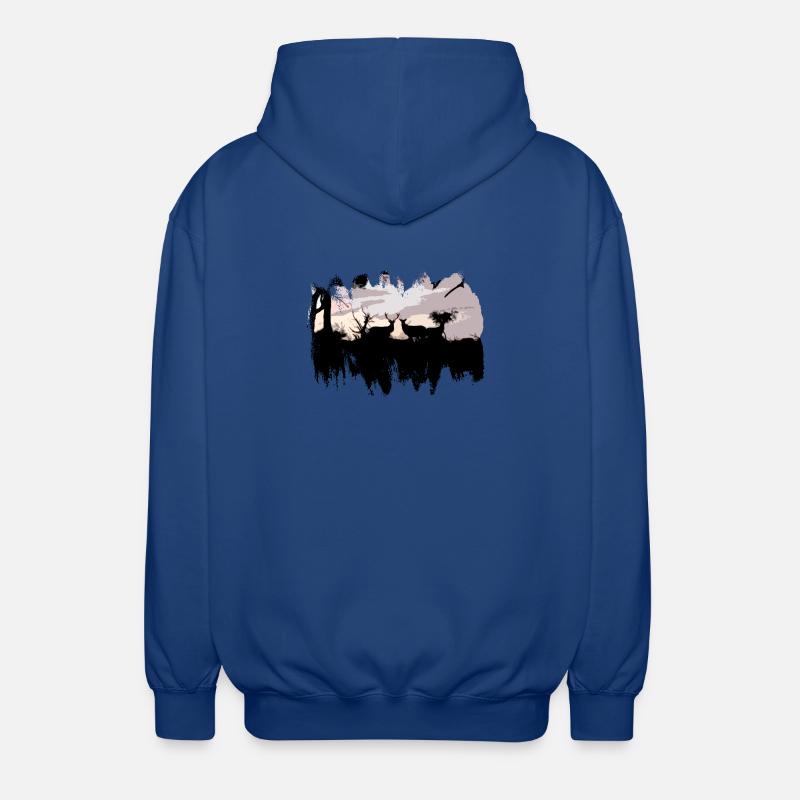 Hirschartigen im Ansatz - Unisex Kapuzenjacke - Royalblau