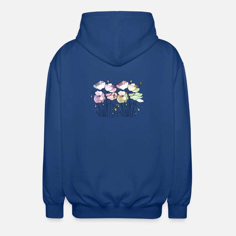 Flowers - Unisex Hooded Jacket - royal blue