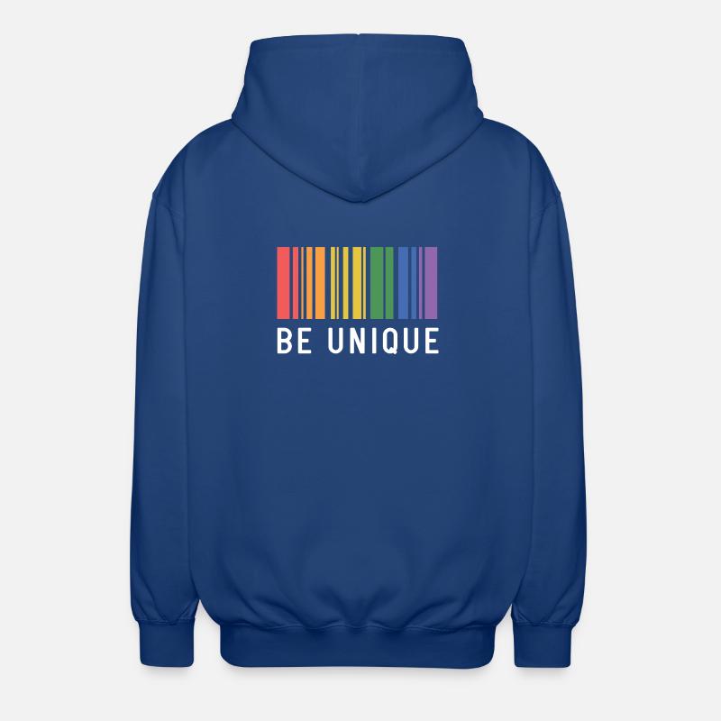 LGBT-Pride-Monat – Sei einzigartig - Unisex Kapuzenjacke - Royalblau
