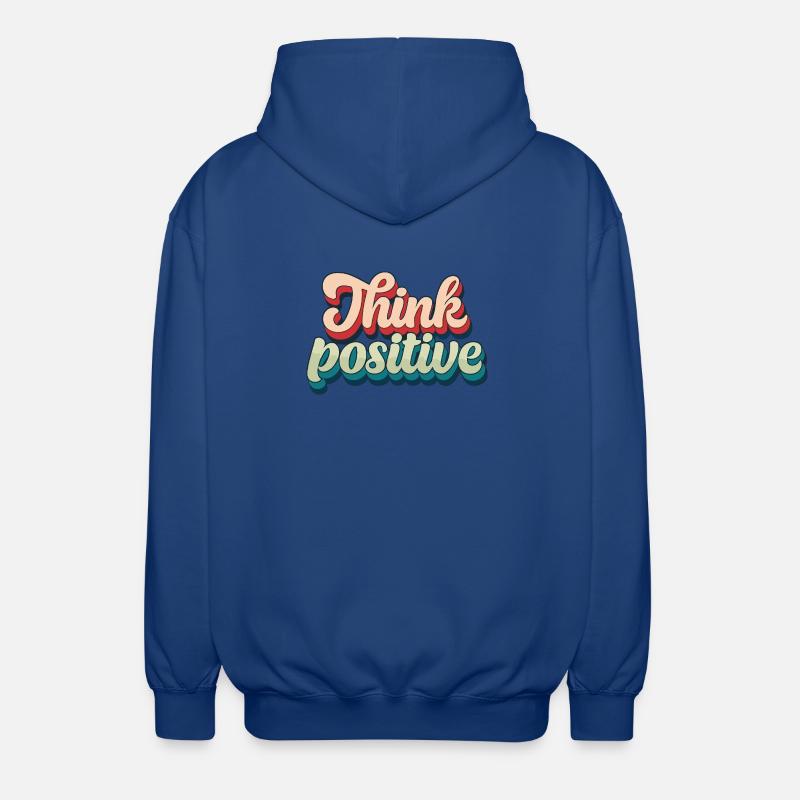 Think Positive Retro Script - Unisex Kapuzenjacke - Royalblau