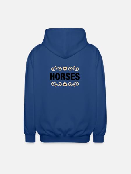 Noble Horses lettering riding - Unisex Hooded Jacket - royal blue