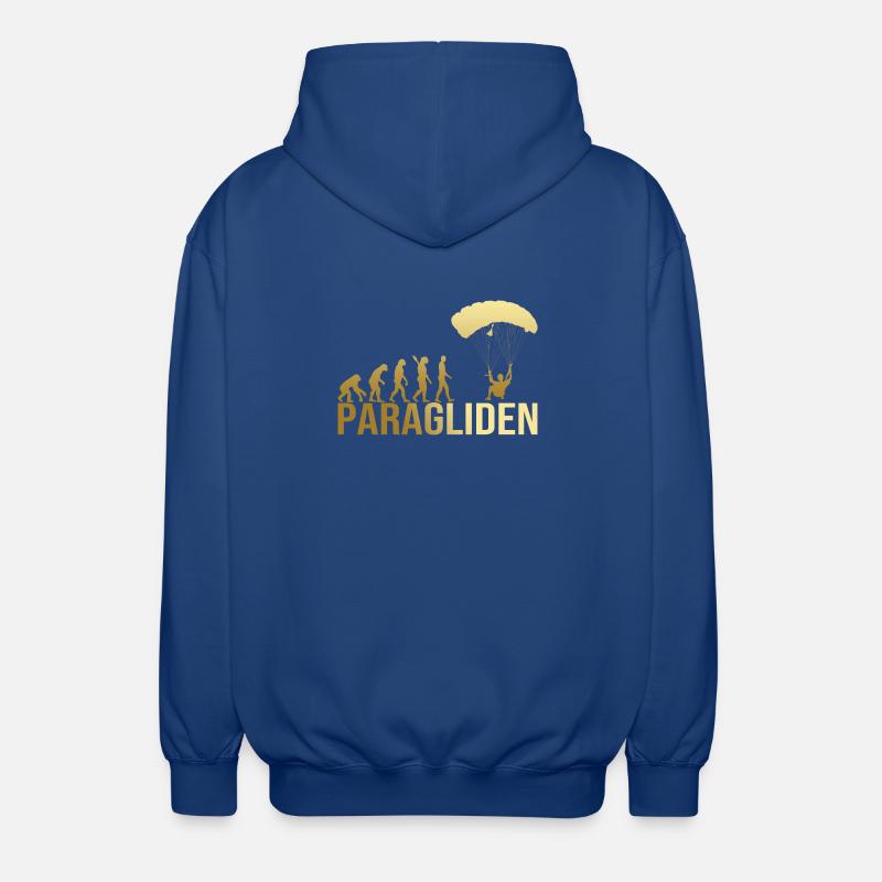 Evolution Paragliden - Unisex Kapuzenjacke - Royalblau