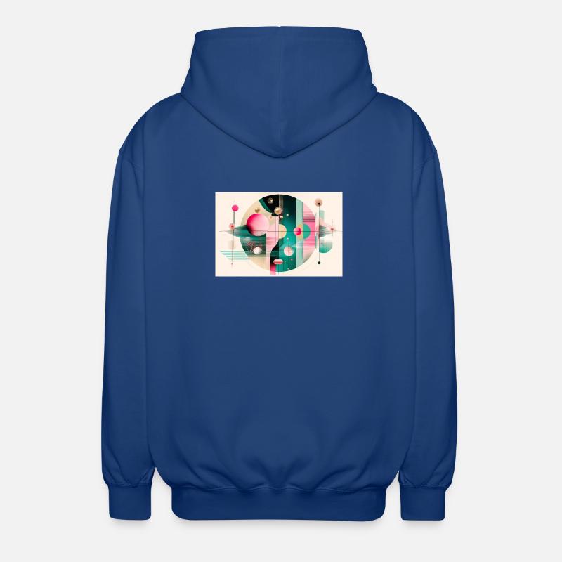 Abstrakte Komposition mit Farbflug - Unisex Kapuzenjacke - Royalblau