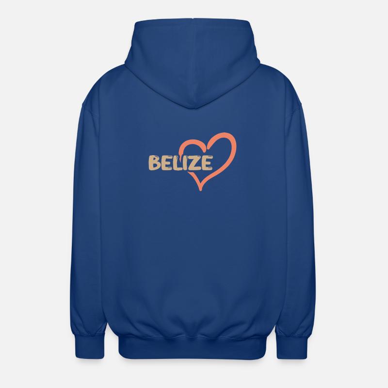 Belize sous le nom de Belize - Veste à capuche unisexe - bleu royal