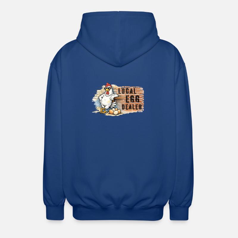 Poulet dans le style graffiti - Veste à capuche unisexe - bleu royal