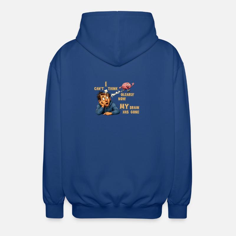 Thinking Offline - My Brain Has Quit - Unisex Hooded Jacket - royal blue