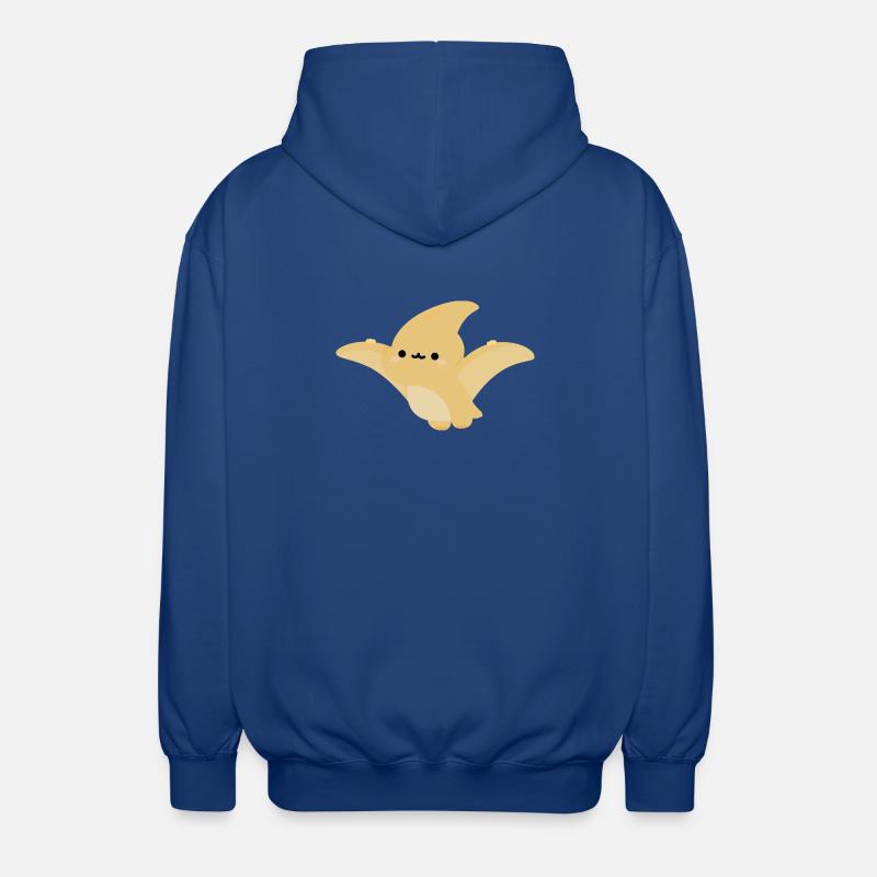 Pavot ptérodactyle de Kawaii - Veste à capuche unisexe - bleu royal