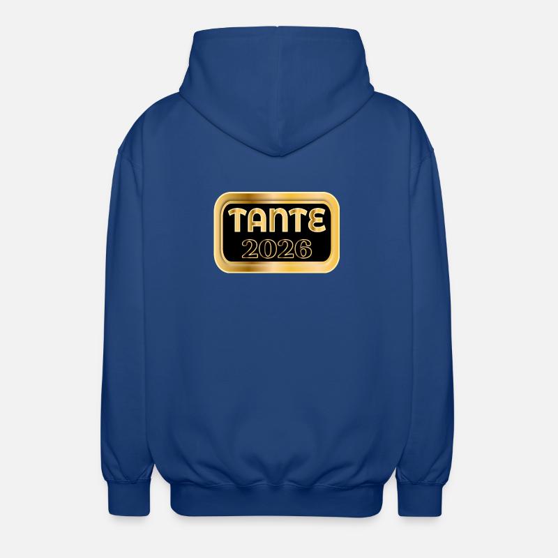 ANNONCE DU BÉBÉ D’AOÛT 2026 - Veste à capuche unisexe - bleu royal
