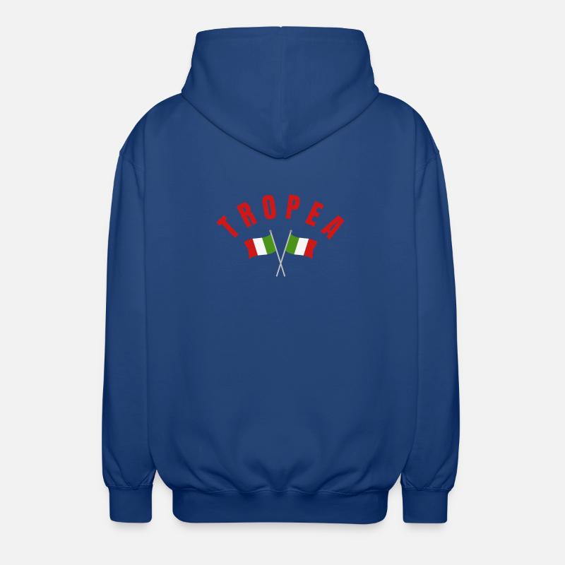 Blason du drapeau italien TROPEA - Veste à capuche unisexe - bleu royal