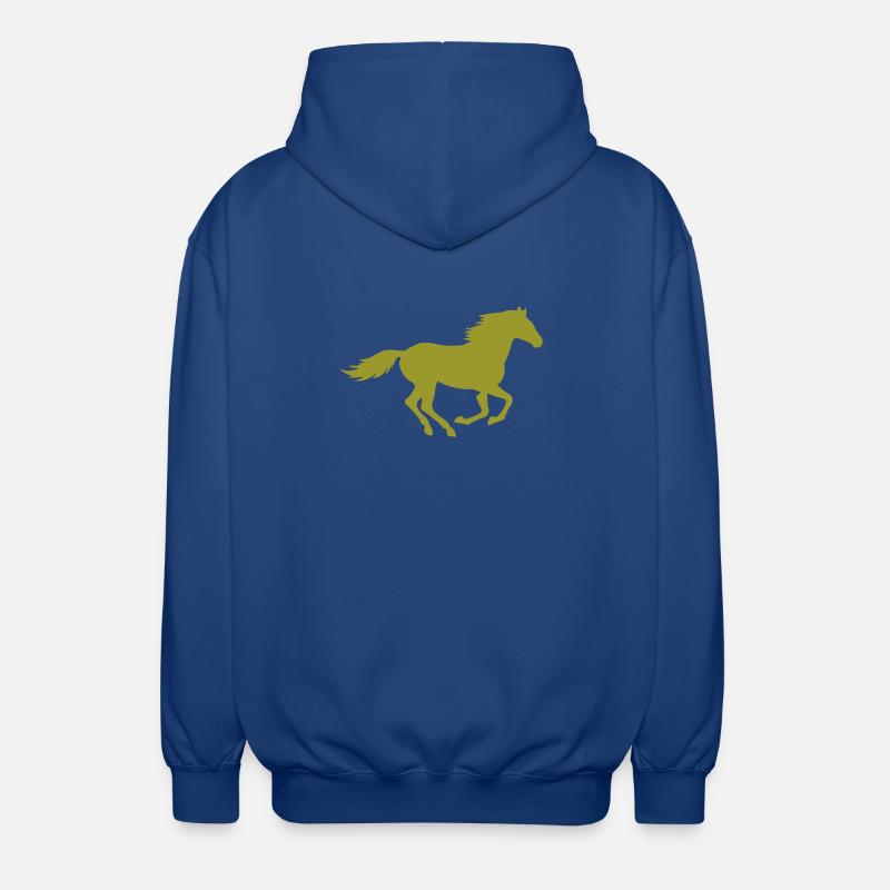 silhouette de cheval - Veste à capuche unisexe - bleu royal