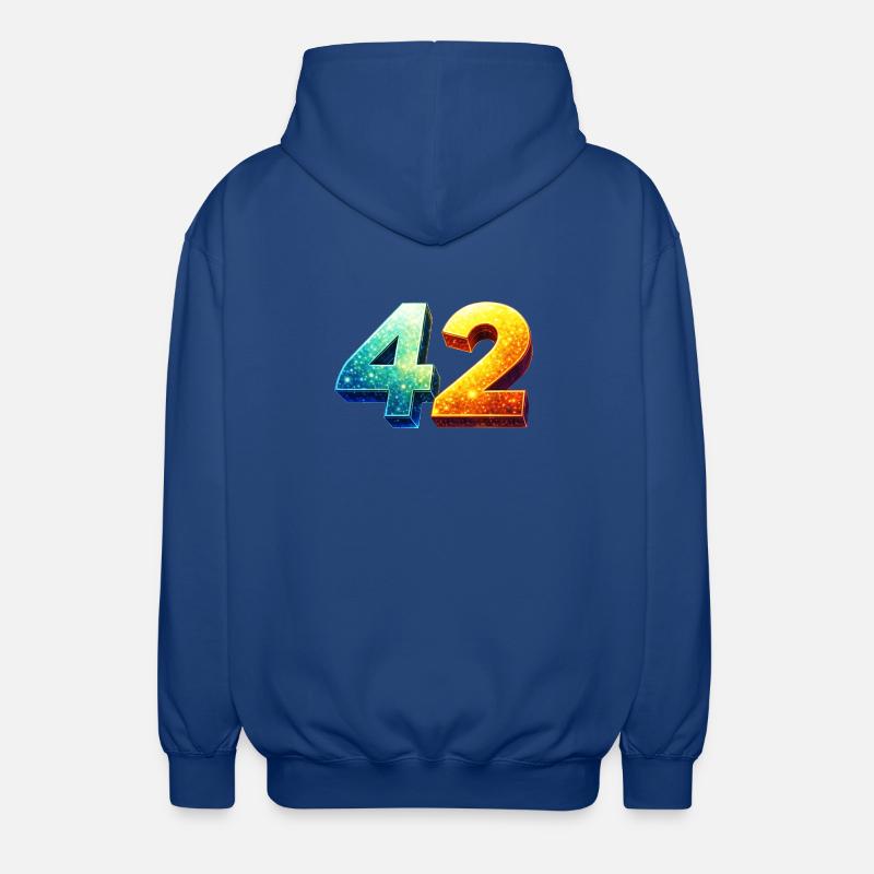 42 Cosmic Number – Nerd & Sci-Fi Design - Unisex Kapuzenjacke - Royalblau