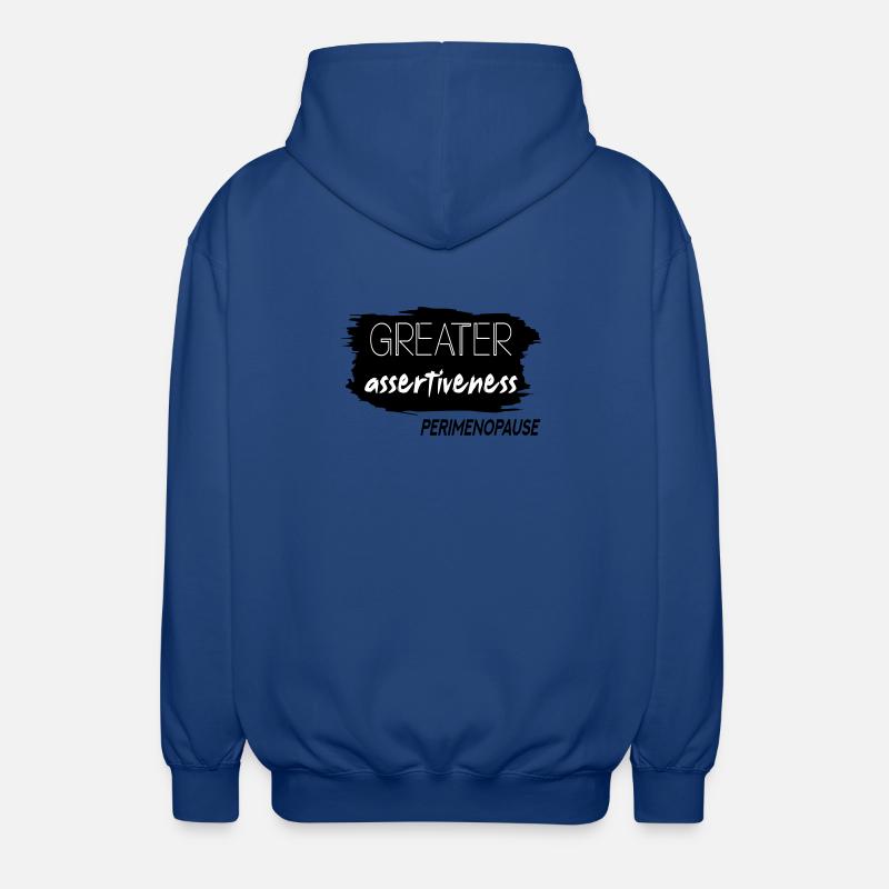 Une plus grande affirmation Périménopause - Veste à capuche unisexe - bleu royal