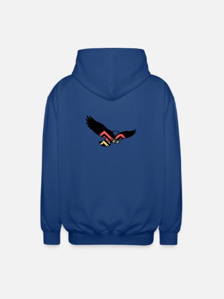 Adler Germany Fan Flag - Unisex Hooded Jacket - royal blue