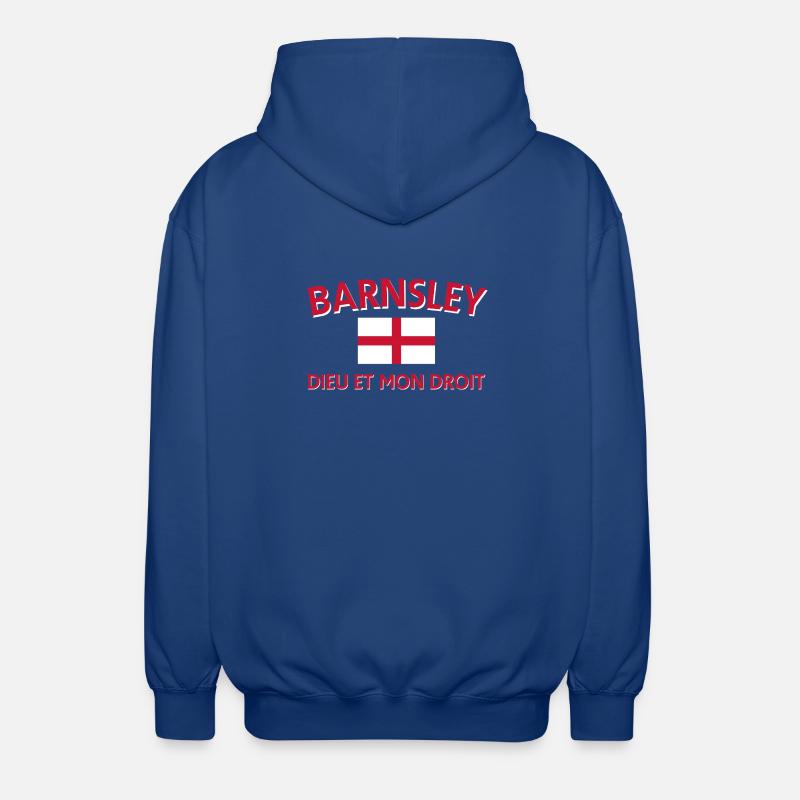 Drapeau Barnsley Devise Design - Veste à capuche unisexe - bleu royal