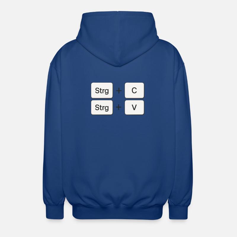 Kopieren + Einfügen | Copy + Paste - Unisex Kapuzenjacke - Royalblau