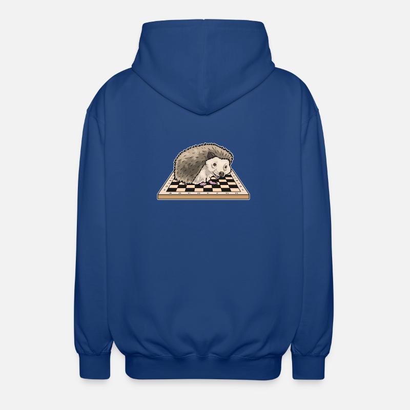Jeu d’échecs Échiquier Hérisson - Veste à capuche unisexe - bleu royal