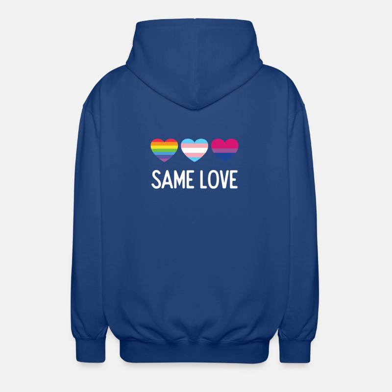 Pride Month LGBTQ - Same Love - Unisex Hooded Jacket - royal blue