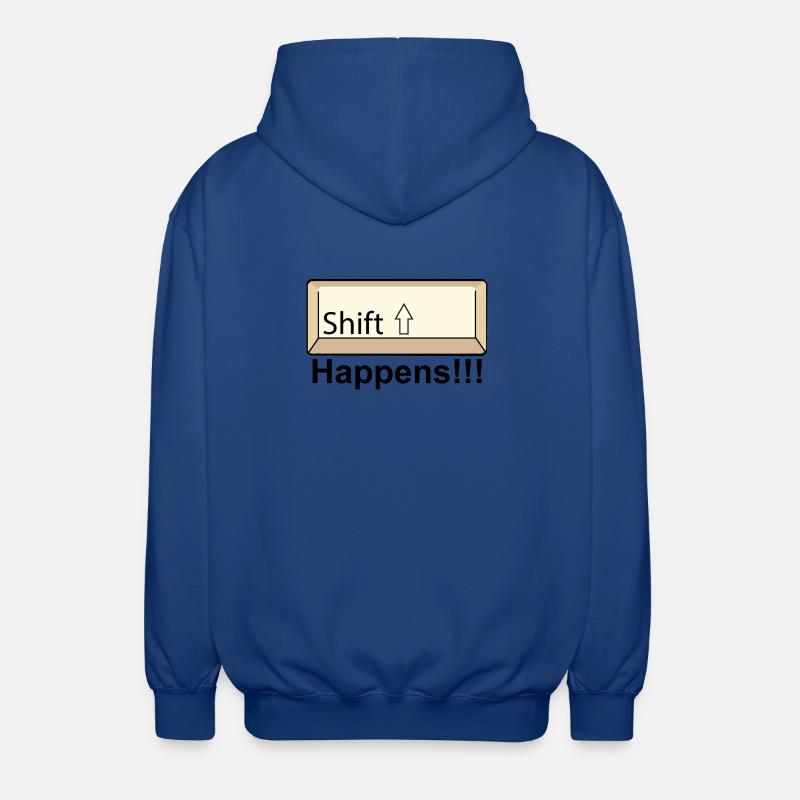 Shift Key Minimal Keyboard Design - Unisex Kapuzenjacke - Royalblau
