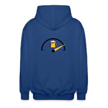 Bier full - Unisex Hooded Jacket - royal blue - Back - AI Model Male 185 light (185cm)