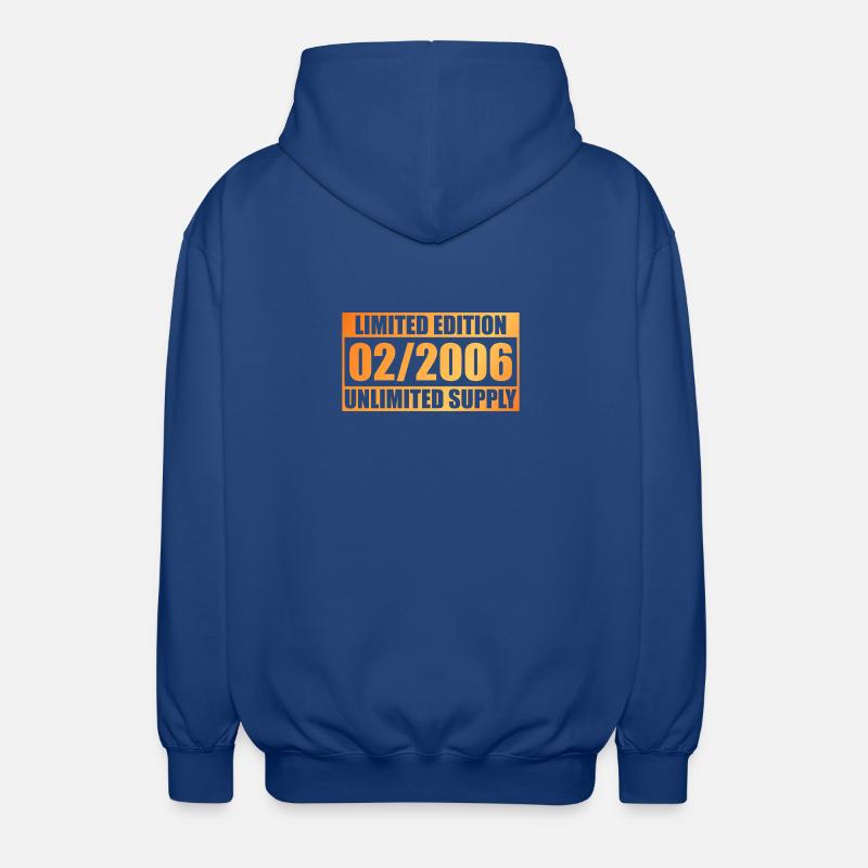 20e anniversaire Édition Limitée - ꝏ Approvisionnement 02/2006 - Veste à capuche unisexe - bleu royal