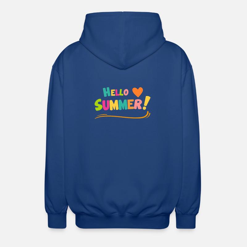 Hello Summer Farbexplosion - Unisex Kapuzenjacke - Royalblau