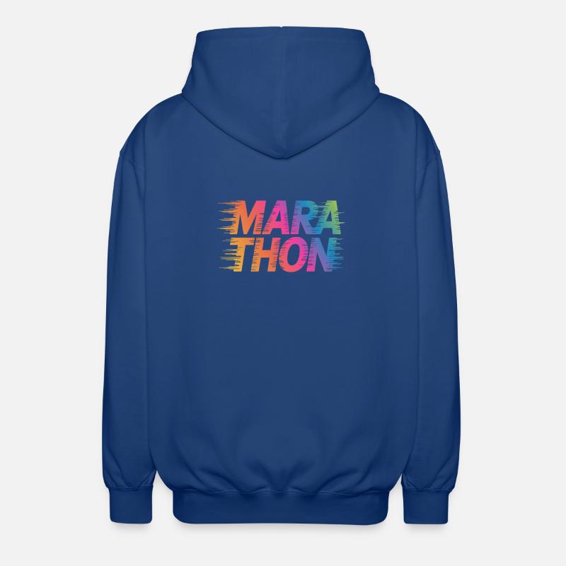 Marathon Gradient Sprintfarben - Unisex Kapuzenjacke - Royalblau