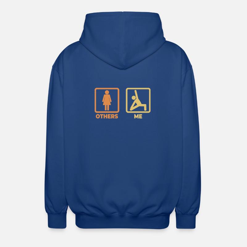 Yoga Strichmännchen - Unisex Kapuzenjacke - Royalblau