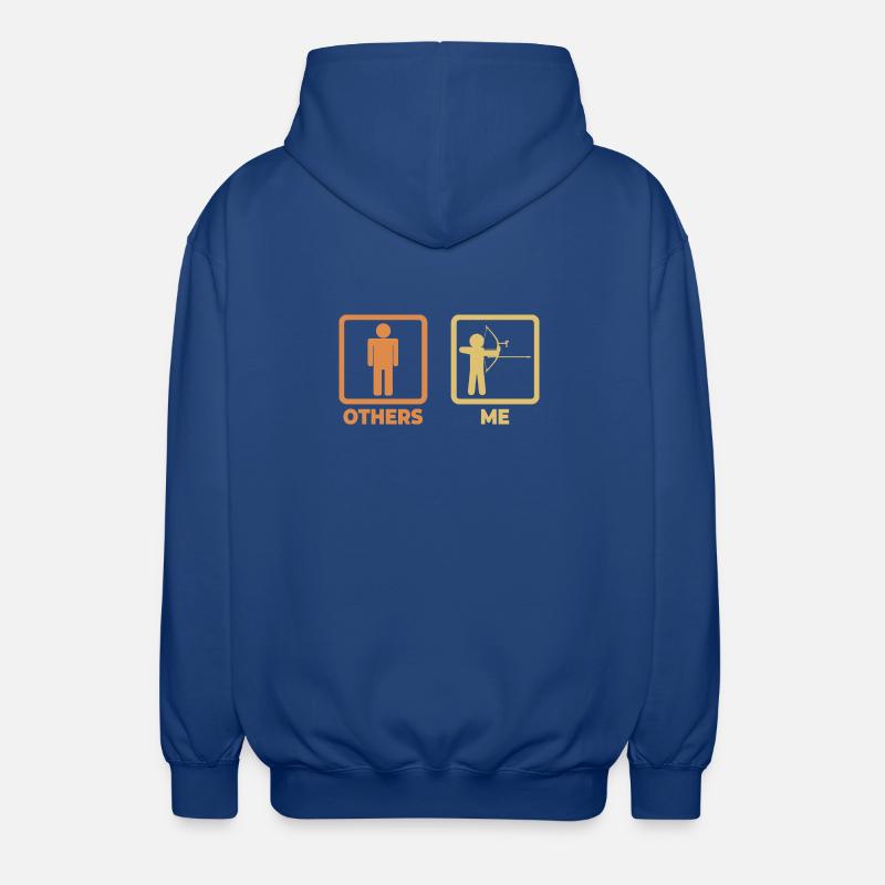 Archer stick figure - Unisex Hooded Jacket - royal blue