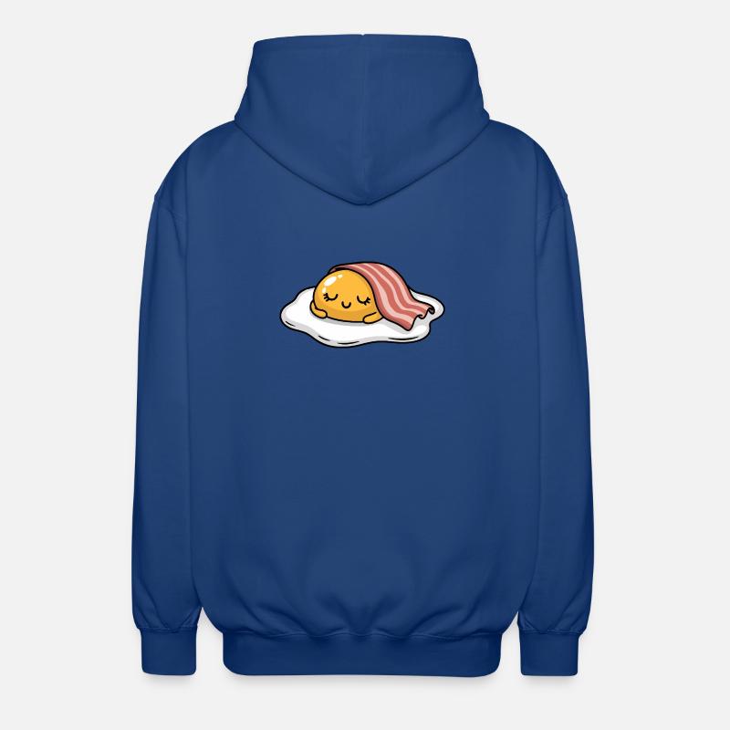 Sleeping Egg with Bacon Cartoon - Unisex Kapuzenjacke - Royalblau
