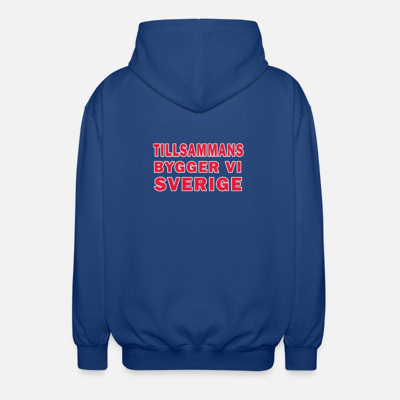 Ensemble, la Suède construit - Veste à capuche unisexe - bleu royal