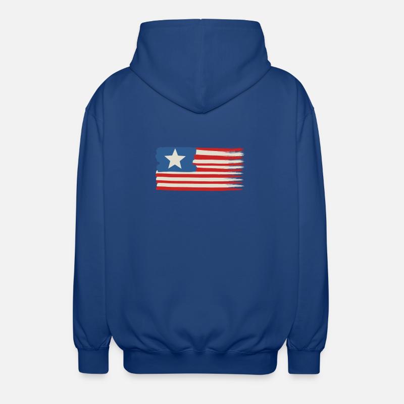 Une étoile Drapeau des États-Unis - Veste à capuche unisexe - bleu royal
