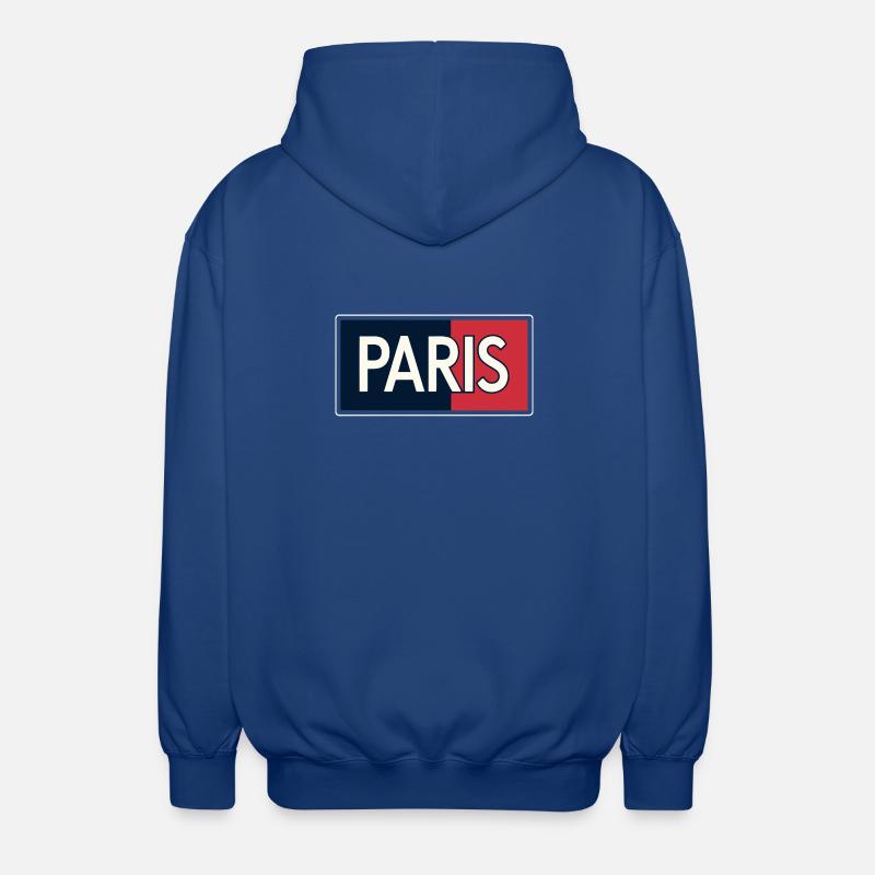 Paris blocs bleu et rouge - Veste à capuche unisexe - bleu royal