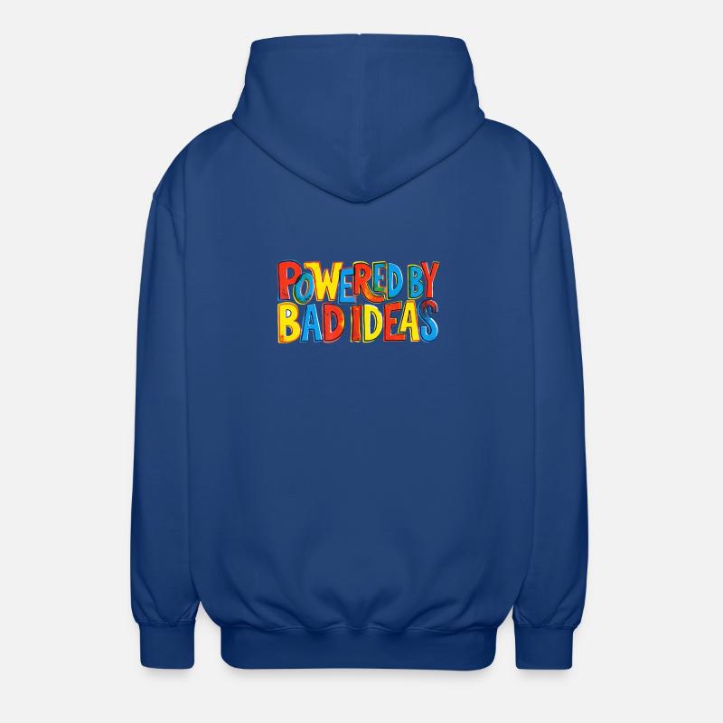 Powered-by-bad-ideas - Unisex Hooded Jacket - royal blue