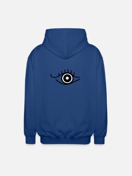 Auge_sw - Unisex Kapuzenjacke - Royalblau