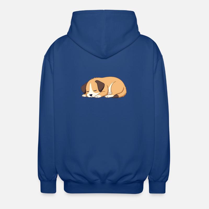 chien endormi - Veste à capuche unisexe - bleu royal