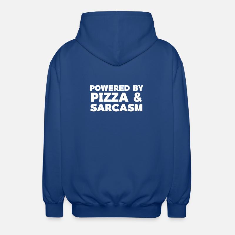 Propulsé par Pizza & Sarcasm T-shirt - Veste à capuche unisexe - bleu royal