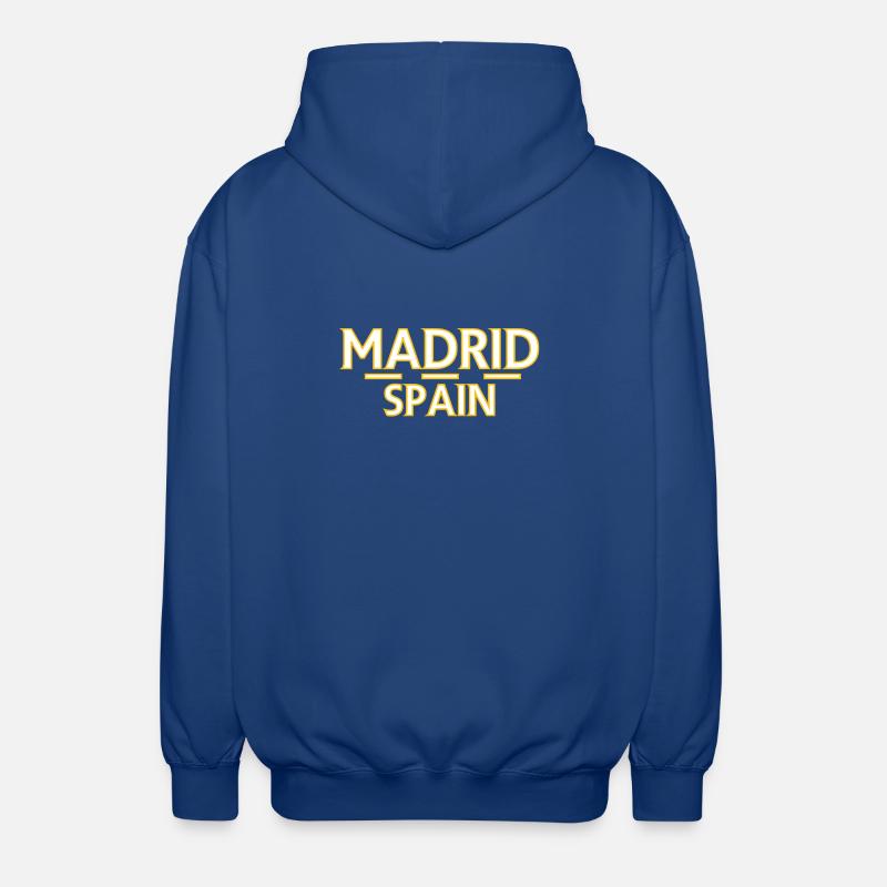 Madrid – Espagne - Veste à capuche unisexe - bleu royal