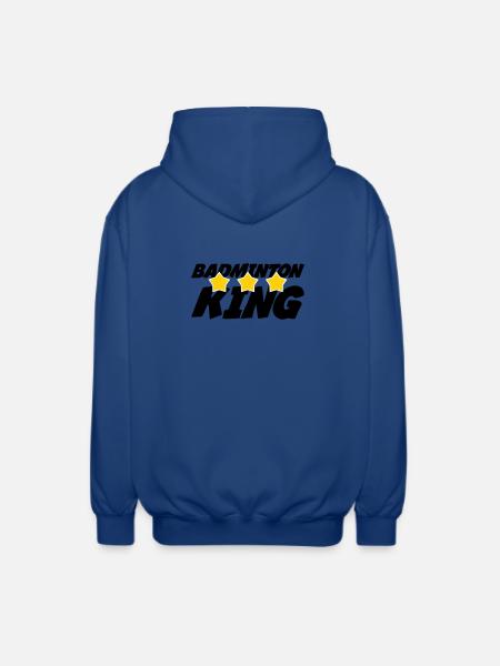 The King of Badminton - Unisex Hooded Jacket - royal blue