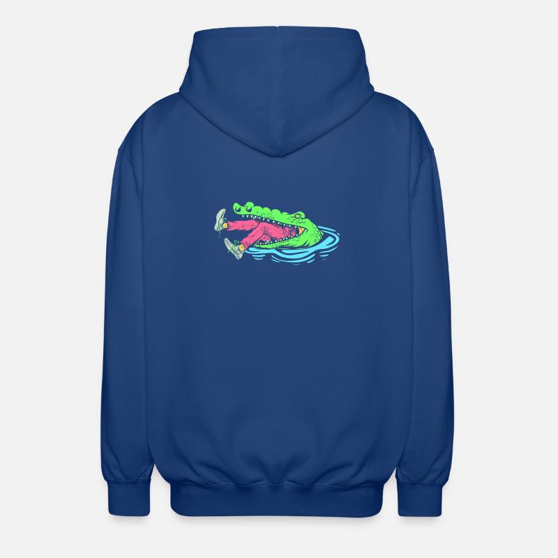Chasse au crocodile Chasse Chasse - Veste à capuche unisexe - bleu royal