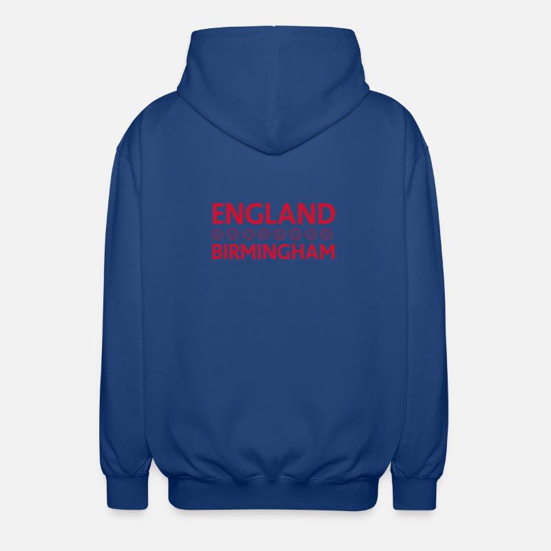 Emblème de cricket Angleterre Birmingham - Veste à capuche unisexe - bleu royal