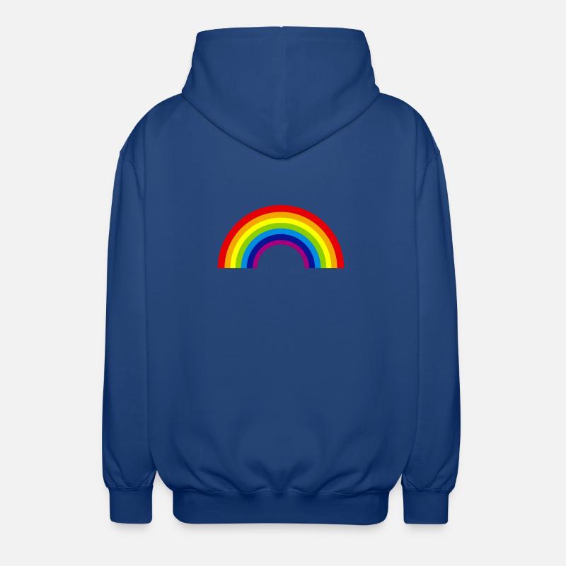 regnbåge - Luvjacka unisex - kungsblå
