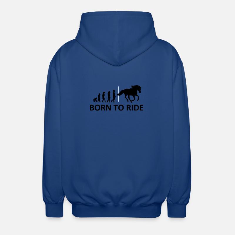 Né pour monter à cheval - Veste à capuche unisexe - bleu royal